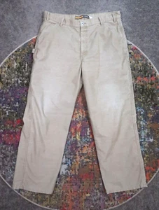 Vintage Levi’s Baggy SilverTab Beige Corduroy Pants 38x32 Y2K Carpenter Loop EUC - Picture 1 of 12
