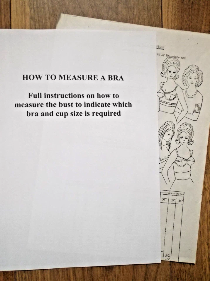 How To Measure For Bra Sizing - Chart Showing How to Correctly Fit a Bra 32A-40C - Image 1 of 1