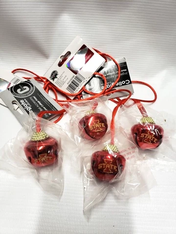 Iowa State Cyclones Christmas Bell Necklace Party NCAA NEW Cover