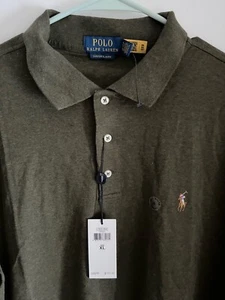 $120 Polo Ralph Lauren Classics Para hombres Camisa Calce Ajustado Personalizada Verde Oscuro Talla M/XL - Imagen 1 de 3