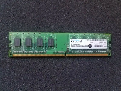 Crucial PC2-5300 (DDR2-667) 1GB DIMM Memory (CT12864AA667) - Image 1 of 3