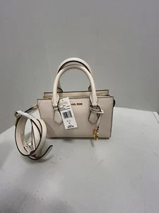 Michael Kors Small Crossbody Bag Messenger Satchel Handbag Purse Light Cream MK - Picture 1 of 13
