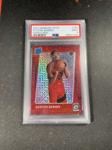 2021-22 Donruss Optic Scottie Barnes Rated Rookie Choice Red Prizm /88 RC PSA 9