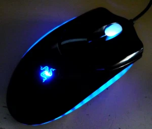 RARE Razer Copperhead RZ01-050100 Laser Gaming Mouse Tempest Blue Cleaned Tested - Picture 1 of 13