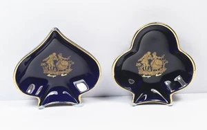 2 x piatti drinket Limoges blu cobalto e dorato amanti delle fragonard il corteggiamento - Foto 1 di 4