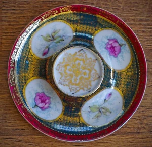 ANTIGUO Platillo Porcelana VIENA REAL Pintado a Mano Hecho en Austria Años 1890 - Imagen 1 de 5