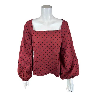 Девочка с изгибами женщин понте квадратный воротник блузка верхний твердого Марсала 1 X плюс размер - Изображение 1 из 2