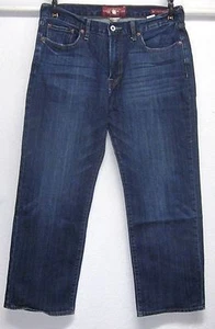 LUCKY BRAND 361 VINTAGE STRAIGHT HERREN W34 L29 DUNKELBLAU STRETCH JEANS ALTERED - Bild 1 von 7