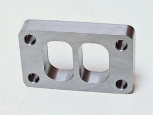 T3 Divided Inlet 3/4" Spacer Turbo Flange Divorced Twin Scroll Ports HX35 HX30  - Picture 1 of 2