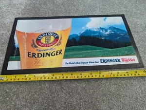 Erdinger Beer Mat Bar Runner Weissbrau Man Cave Rubber - Foto 1 di 1