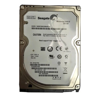 Seagate Momentus 250G ST9250315AS 5400 RPM SATA 2.5" Laptop HDD Hard Disk Drive - Image 1 of 3