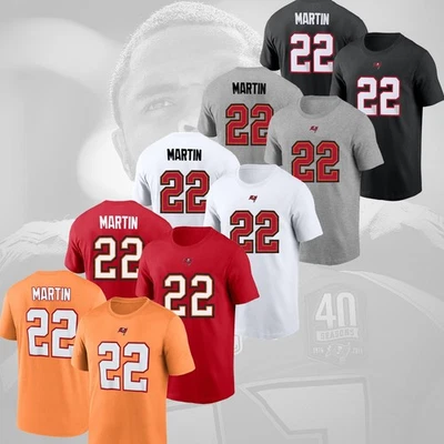 ¡LO ÚLTIMO! R.I.P Doug Martin #22 Tampa Bay Buccaneers 2025 nombre y número para fanáticos Foto 1 de 4