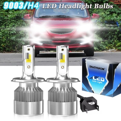 For Mazda Tribute 2001-2006 2pc H4 LED Headlight Bulbs High Low Beam Combo Kit - Image 1 of 4