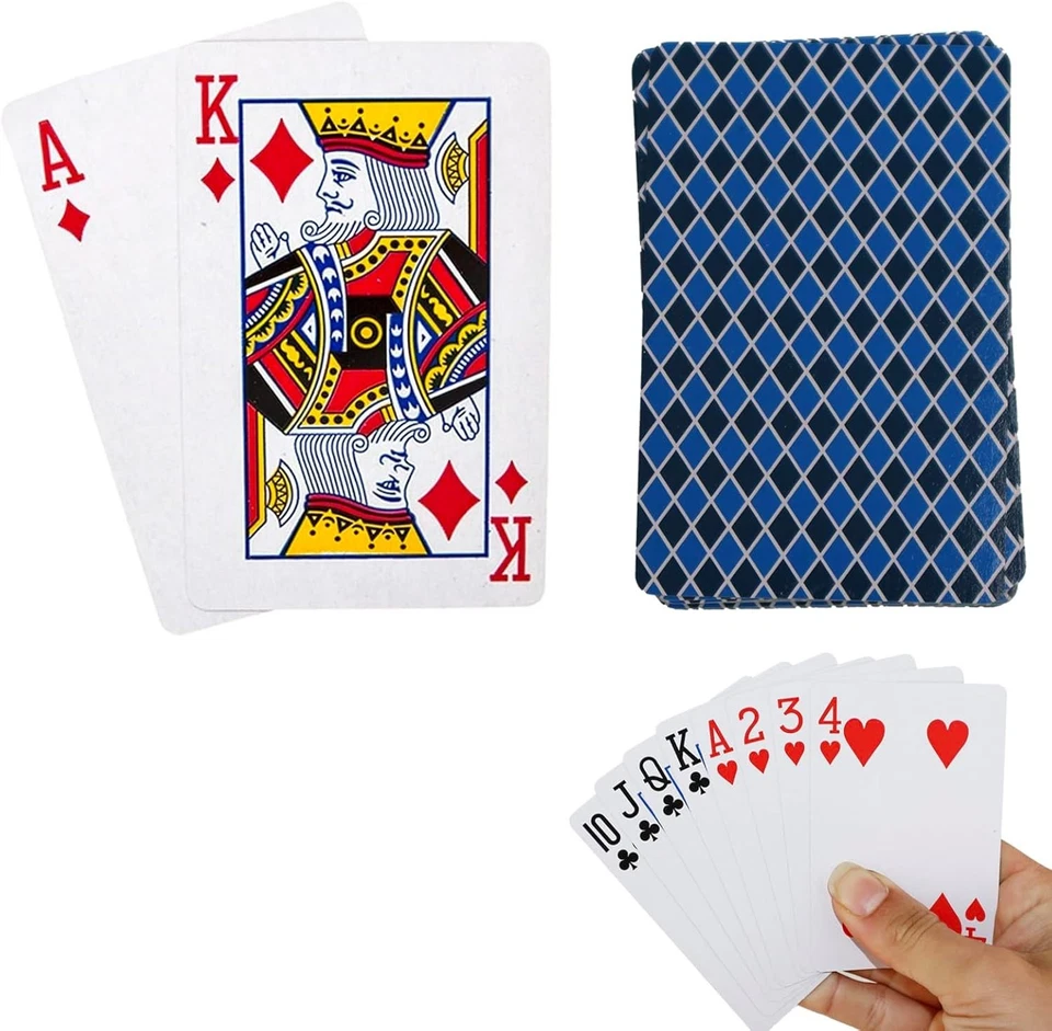 2 X Professional Plastic Coated Playing Cards & 4 Dices Set