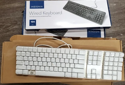 Lot 7X Insignia Wired Keyboard, Apple & DYNEX Keyboard - Untested, For Parts - Image 1 of 2