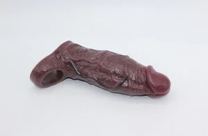 Manicotto per pene realistico in silicone realistico estensore circonferenza spessa protesi trans 6 - Foto 1 di 8