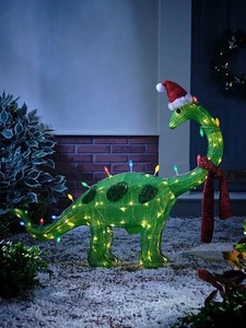 Weihnachtsdeko Dinosaurier Outdoor grün - Bild 1 von 6