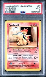 2000 POKEMON NEO GENESIS 1ST EDITION #57 CYNDAQUIL 1ST EDITION PSA 9 MINT - Picture 1 of 2