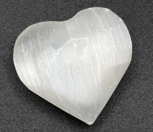 .03kg Selenite Puffy Heart - Rustic Cut 1-2/5”x1.5 - Picture 1 of 3