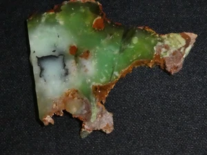 Chrom Chalzedonplatte - 3 1/4" x 2 3/4" - grob - Kabeln -- Display - Bild 1 von 3