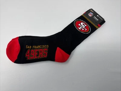 Ropa del equipo de la NFL San Francisco 49ers calcetines negros adultos grandes Foto 1 de 4