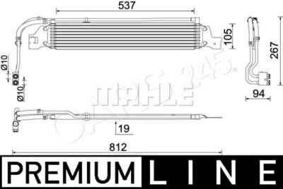 MAHLE Automatic Transmission Oil Cooler For OPEL Astra J Gtc 09-19 1302151 - Image 1 of 4