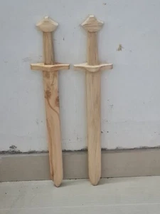 Medieval Swords for Practice Wooden Sword Small Size Reenactment LARP - Picture 1 of 1