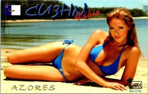 VTG HAM RADIO CQ QSL QSO CARD CU3HN AZORES BATHING SUIT - Picture 1 of 2