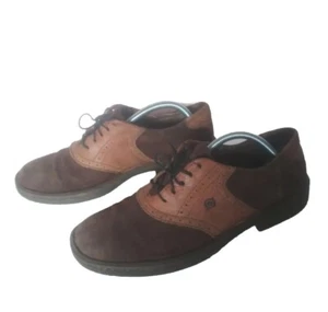 Born Saddle Shoes Men’s Size 8 M  EU 42.5 Brown Suede Leather W M6770CQJ11 - Picture 1 of 8