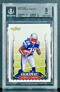 Laurence Maroney 2006 SCORE #354 BGS 9 Mint Rookie RC New England Patriots RB - Picture 1 of 2