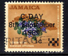 Jamaica 1969 QE2 1ct on 1d Ovpt C Day 8th Sept 1969 used SG 280 ( G968 )