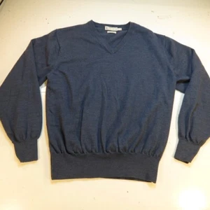 SUÉTER JERSEY TEJIDO 100% LANA MERINO PETER MILLAR Talla Hombre L/S Azul  - Imagen 1 de 3