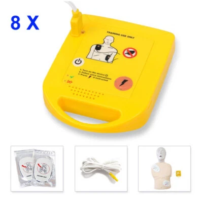 8 x Mini DAE Trainer XFT-D0009 pronto soccorso addestramento macchina didattica unità treno - Immagine 1 di 4