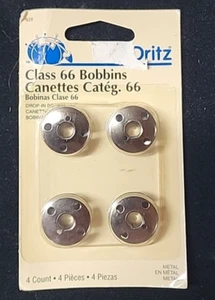 Pack of 4 Dritz metal bobbins Fits Singer Class 66 Sewing Machine - Picture 1 of 2