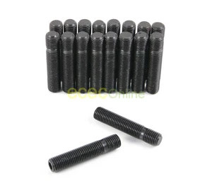 20pc Black 12x1.5 Stud Conversions 60mm (2.25") Total, 44mm (1.75") Shank Length - Picture 1 of 4