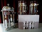 STUNNING PRO COOK - CAFETIERE AND TWO COFFEE MUGS - GLASS & STAINLESS STEEL