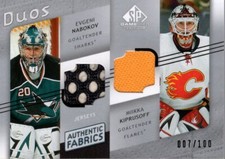 2008-09 SP Game Used Authentic Fabrics Duos Hockey Card Pick