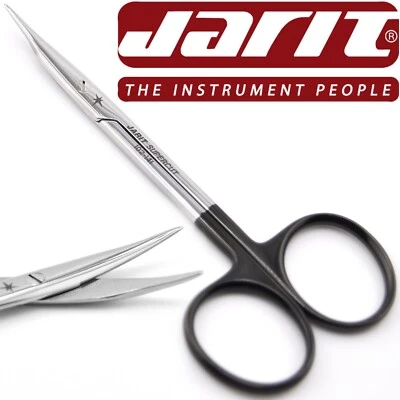 JARIT 102-141 Stevens Tenotomy Supercut Serrated Scissors Slender Curved 4.25" - Image 1 of 4