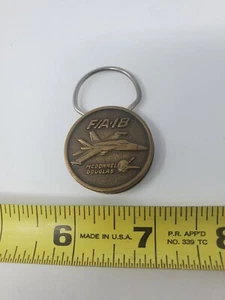 McDonnell Douglas F/A 18 Jet Advertising Promo Key Ring - Picture 1 of 3