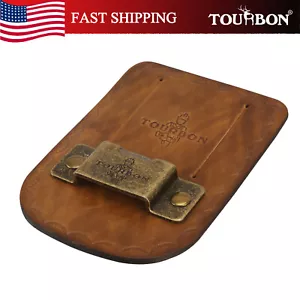 Tourbon Real Leather Tape Measure Belt Holder Low Profile Tool Carrier Clip on - Picture 1 of 9
