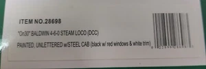 Bachmann Spectrum On30 Baldwin 4-6-0 DCC Steam Loco Unlettered - Picture 1 of 2