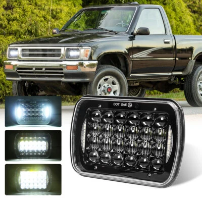 Square 7x6" 5x7" LED Headlight Hi-Lo DRL H6054 For toyota pickup 1986-1995 Truck - Image 1 of 4
