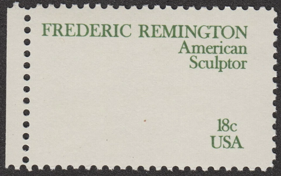 1981 18¢  "MISSING REMINGTON" COLOR ERROR, #1934b, MNH XF; CURRENT CAT $190 - Image 1 of 1