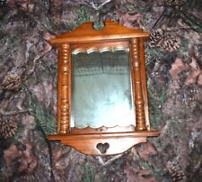 Vintage Small Mirror Wall Wood Colonial Early American Style