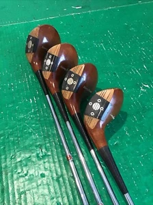 VTG MACGREGOR TOMMY ARMOUR AT1W PERSIMMON WOODS 1, 2, 3, 4 RH Golf Clubs Firm - Picture 1 of 13