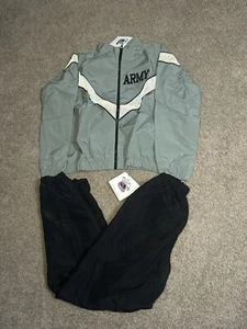 New Vintage US Army IPFU Jacket Mens XS Long Reflective Windbreaker DSCP W/pants - Picture 1 of 7