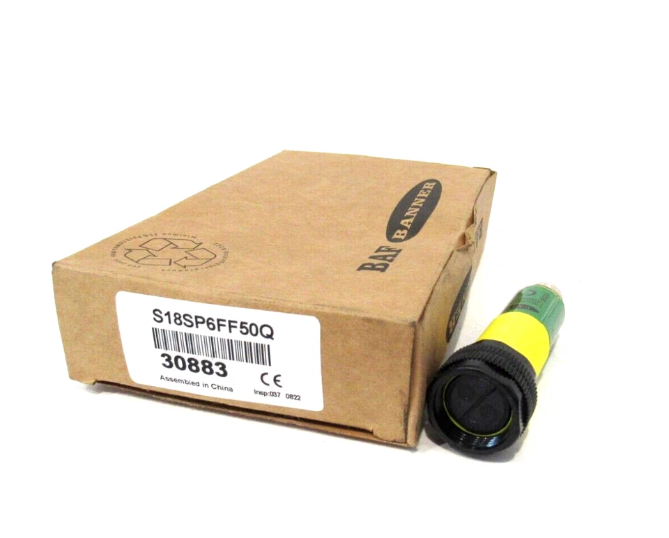 NEW BANNER ENGINEERING S18SP6FF50Q SENSOR 30883 - Image 1 of 1