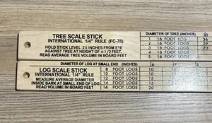2- Tree and Log Scale Stick International 1/4” Rule (FC-78) Scale - Picture 1 of 4