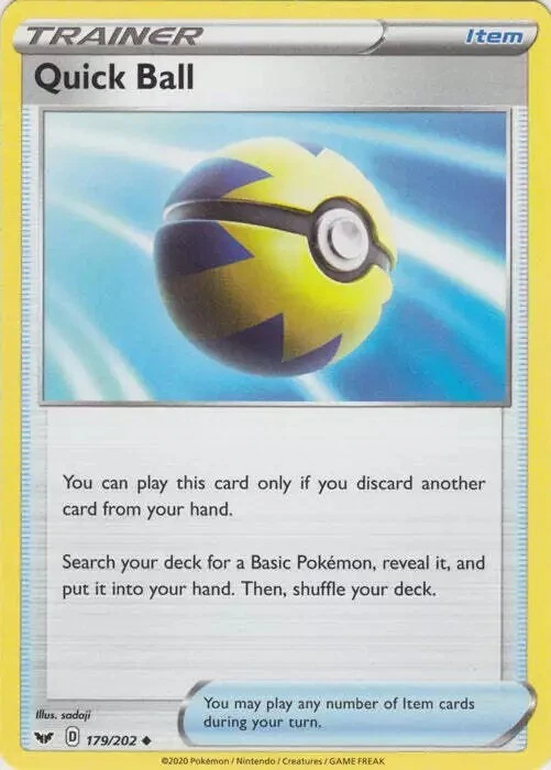Quick Ball Pokemon TCG Trainer Card 179/202 - Image 1 of 1