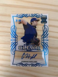 2021 Leaf Trinity Clear Autographs Platinum #CAGH1 Gunnar Hoglund 38/99 - Bild 1 von 2